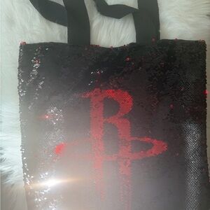 Houston Rockets dual Sequin Tote Bag with Red and Black Design